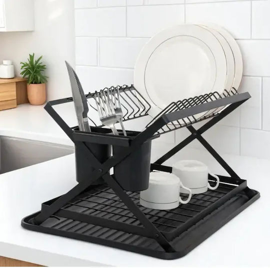 Scurgător pentru Chiuvetă din Plastic Negru 42x30x29.5cm