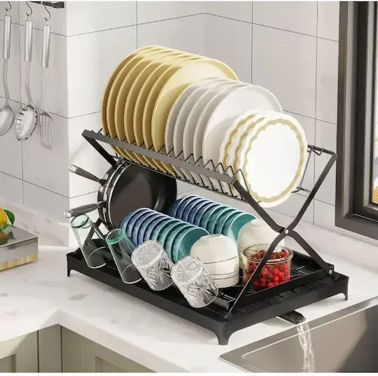 Scurgător pentru Chiuvetă din Plastic Negru 42x30x29.5cm