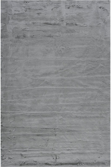 Polcarpet Covor Rotund Din Blană Gri Rabbit Silver Φ160cm
