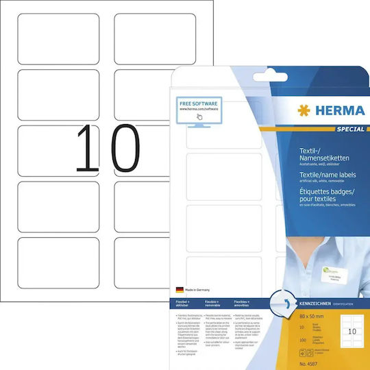 Herma Etichete pentru caiete 8x5 cm 100 bucăți