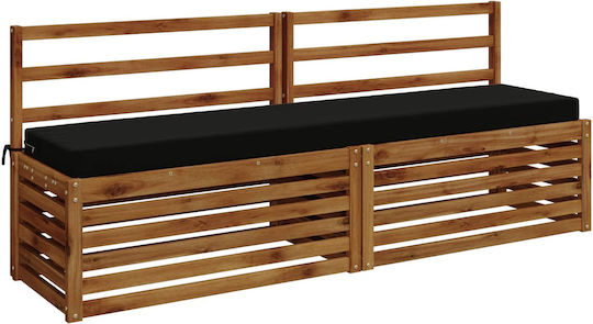 vidaXL Pernă pentru Bancă de Grădină Soest Neagră 2 Buc. 40x170 cm