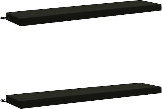 vidaXL Pernă pentru Bancă de Grădină Soest Neagră 2 Buc. 40x170 cm