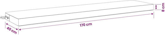 vidaXL Pernă pentru Bancă de Grădină Soest Antracit 2 Buc. 40x180 cm