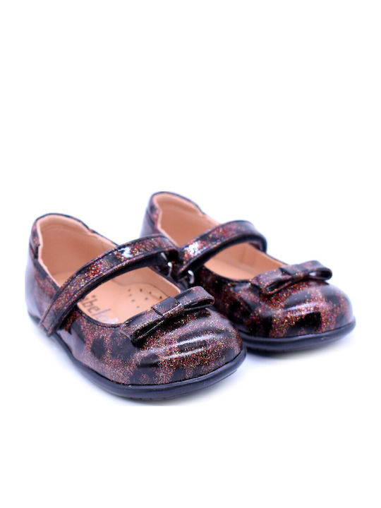 Kids’ Anatomic Leather Ballerinas with Hook-and-Loop Closure Burgundy