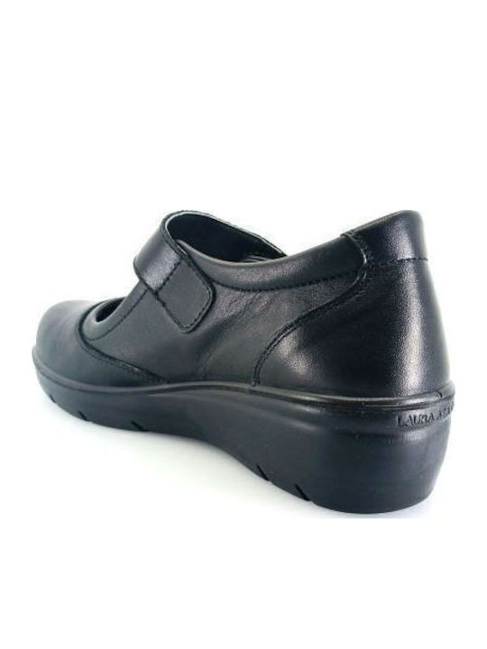 Women's Ballerina Shoes with Strap / Buckle Black