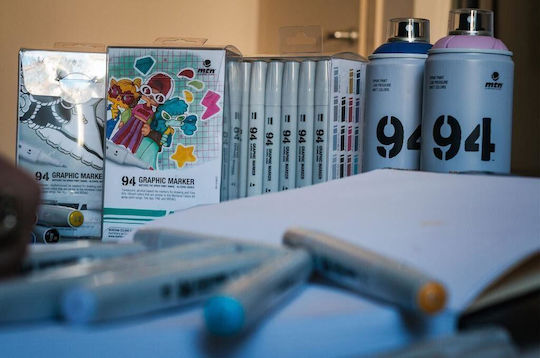 Montana Colors 94 Graphic Marker de Caligrafie Alb de 7 mm