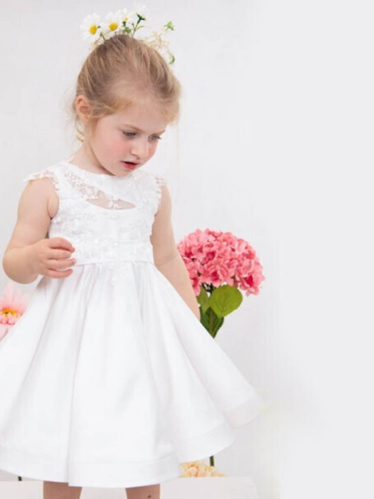 Bambolino Demi Weißes Gestricktes Taufkleid
