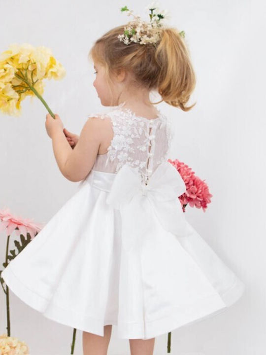 Bambolino Demi Weißes Gestricktes Taufkleid