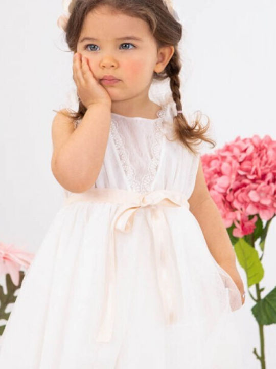 Bambolino Weißes Taufkleid aus Tüll
