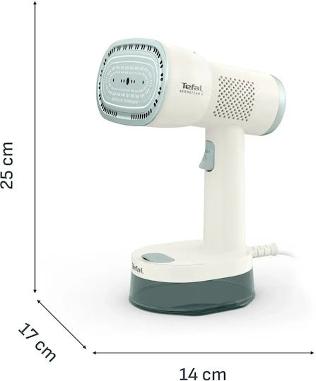 Aerosteam Ръчен Парогенератор за Дрехи 1300 W с Резервоар 190 ml Бял