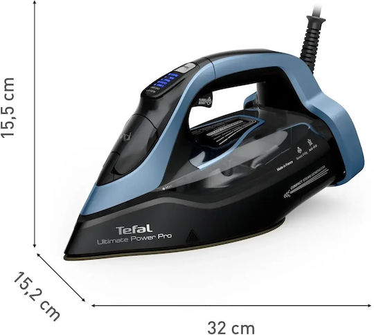 Tefal Ultimate Power Pro Σίδερο Ατμού 3200W με Συνεχόμενη Παροχή Ατμού 85gr/min