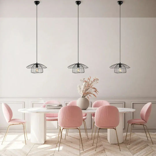 Opviq Mantar Black Pendant Ceiling Light with E27 Socket 35x35x112cm