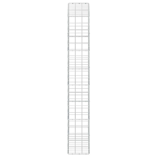 vidaXL Steel Gabion Basket for Garden Fence 10x10 cm Silver
