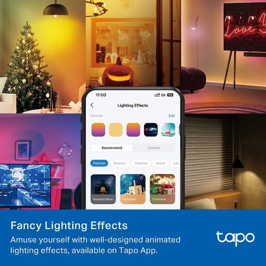 TP-LINK Smart Λάμπες LED 4.8W για Ντουί E14 RGBW 470lm 2τμχ