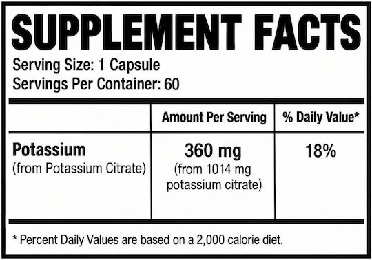 Nutri Pro Sport Калиев цитрат 360 mg 90 капсули