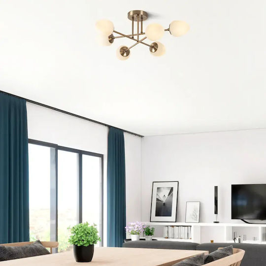 Opviq Camflo Ceiling Mount Light 81cm Yellow with Socket E14