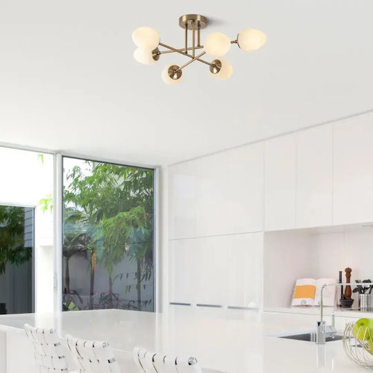 Opviq Camflo Ceiling Mount Light 81cm Yellow with Socket E14