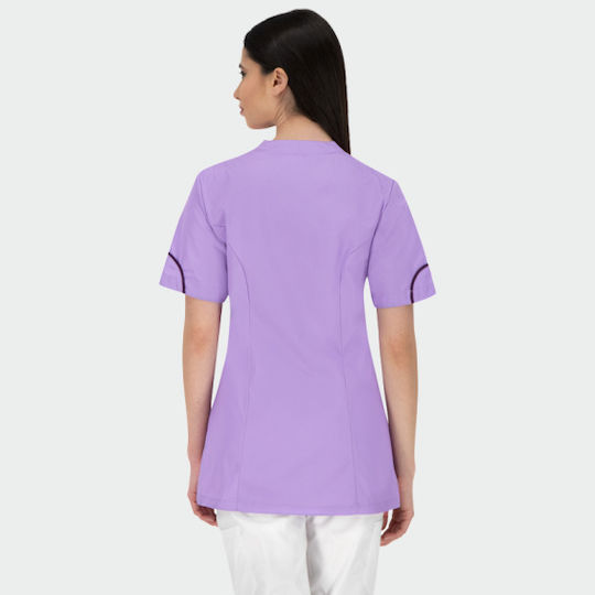 bwell Silvia Weibliche Medizinische Bluse Lila