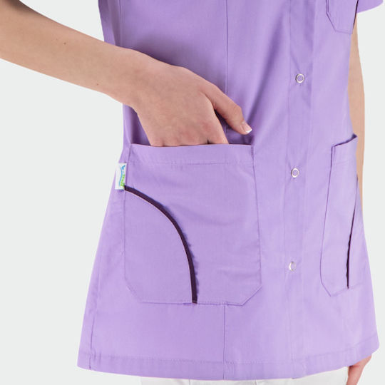 bwell Silvia Weibliche Medizinische Bluse Lila