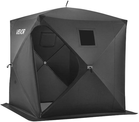 Vevor Зимна палатка за риболов Pop Up черна 228x228x195 см