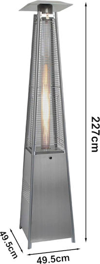 Medrelaxhome LPG Pyramid Heater Inox 13kW