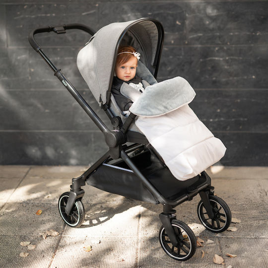 Lorelli Thermo Waterproof Stroller Footmuff with Fleece Lining 95x48cm Black