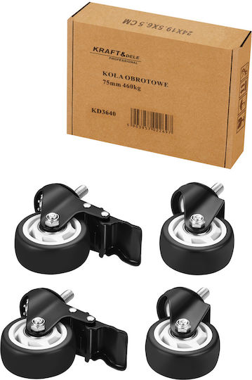Kraft & Dele KD3640 Räder mit Bremse 4 Stück