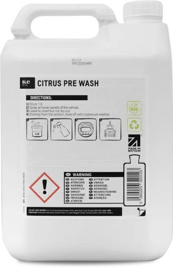 ValetPro Citrus Pre Wash 5lt Vorwäsche Entfernung Verkehrsschmutz Insekten