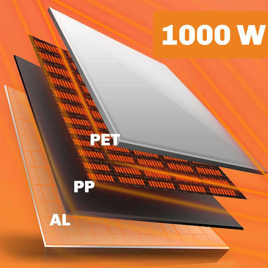 Berdsen Πάνελ Υπέρυθρης Θέρμανσης Τοίχου 1000W Λευκό 120x60cm