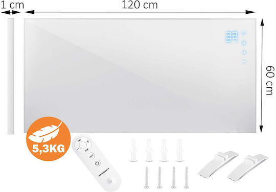 Berdsen Πάνελ Υπέρυθρης Θέρμανσης Οροφής 1000W Λευκό 120x60cm