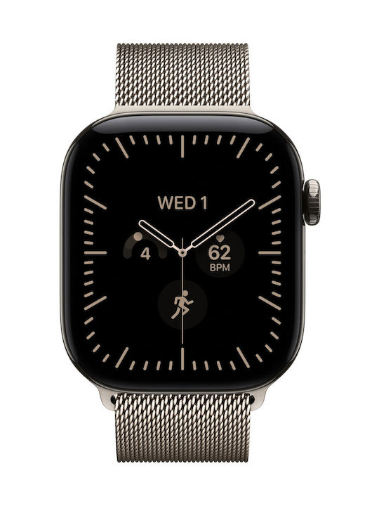 Apple 42 mm Armband aus Naturfarbenem Edelstahlgeflecht Mjnl4zm/a