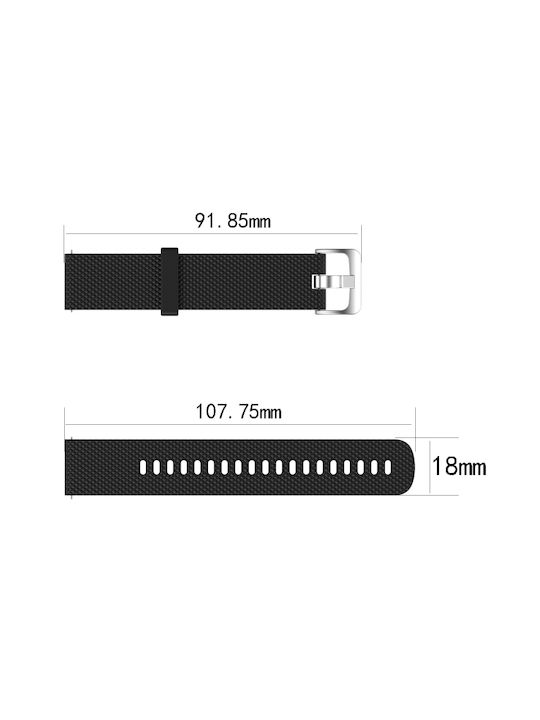 Garmin Vivoactive 4s 18 mm Силиконова Каишка за Часовник с Диаманти Бяла