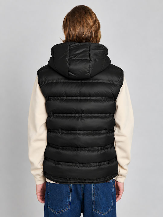 Ärmellose Jacke Schwarz