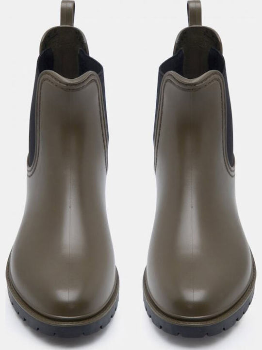 Damen Gummistiefel Khaki