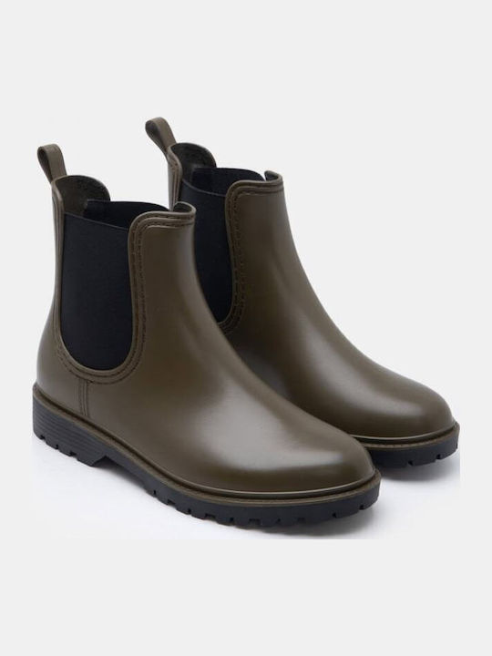 Damen Gummistiefel Khaki
