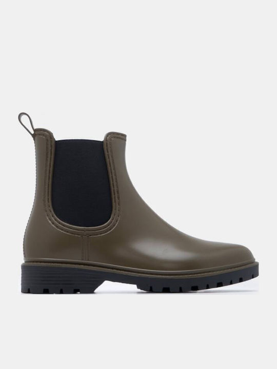 Damen Gummistiefel Khaki
