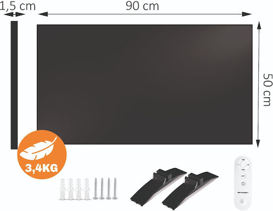 Berdsen Infrarot-Wandheizpaneel 600 W Schwarz 90 × 50 cm