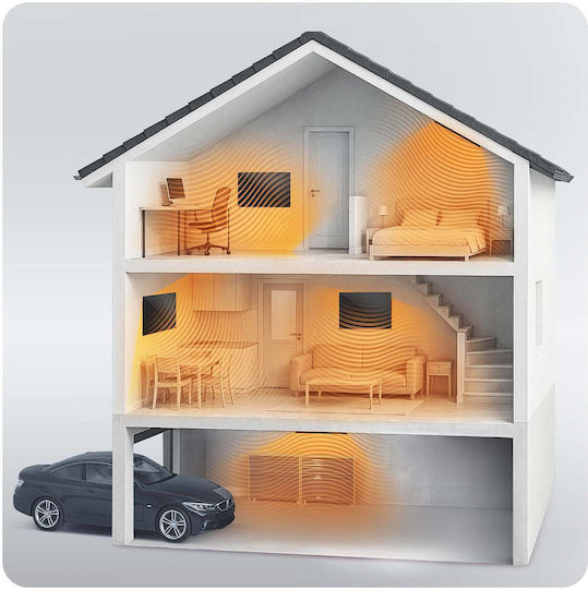 Berdsen Wall-Mounted Infrared Heating Panel 800W Black 100x60cm