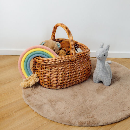 Creative Dekorativer Korb aus Korbweide Beige 43x33x40 cm