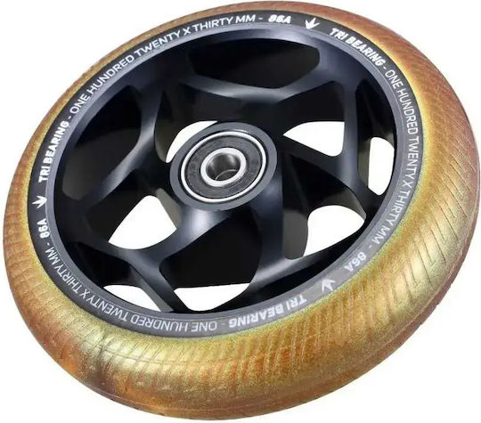 Blunt Tri Bearing Freestyle-Scooter-Rad 120 × 30 mm Schwarz-Goldfarben