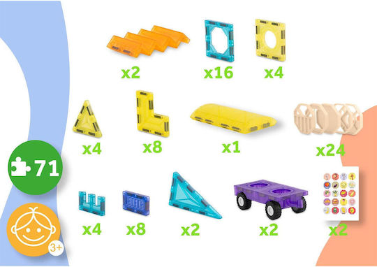 Joc Magnetic de Construcție pentru Copii de 3+ Ani