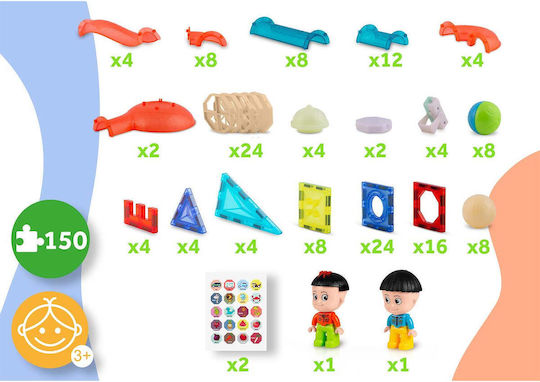 Joc Magnetic de Construcție pentru Copii de 3+ Ani