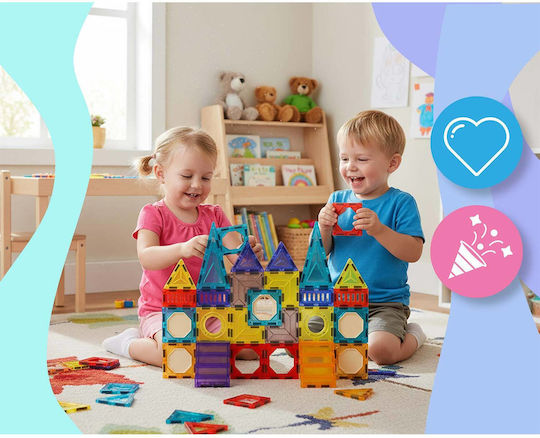 Joc Magnetic de Construcție pentru Copii de 3+ Ani