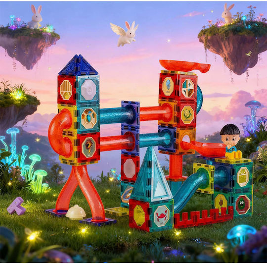 Joc Magnetic de Construcție pentru Copii de 3+ Ani