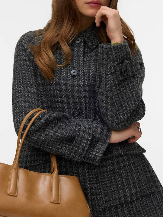 Vero Moda Παλτό Dark Grey Melange