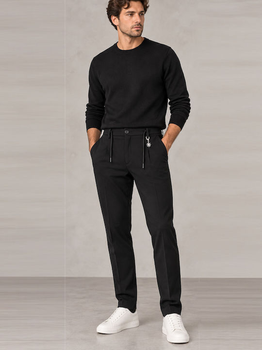 Seoul Men's Slim Fit Trousers Black