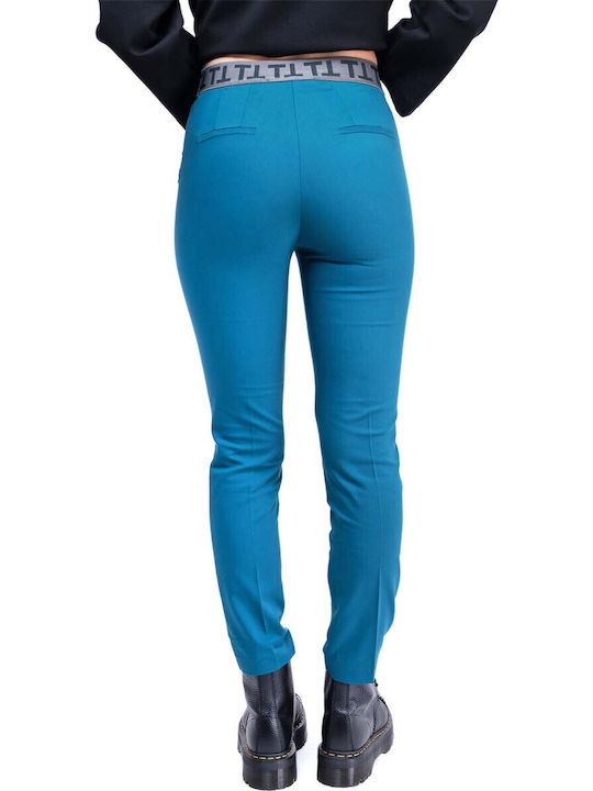 MY T Women's Fabric Trousers Petrol