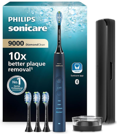 Sonicare DiamondClean 9000 Ηλεκτρική Οδοντόβουρτσα με Αισθητήρα Πίεσης & Θήκη Ταξιδίου Aquamarine Gradient