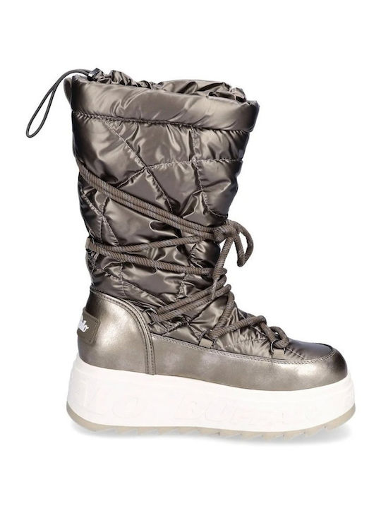 Eliza Women's Leather Snow Boots Orange