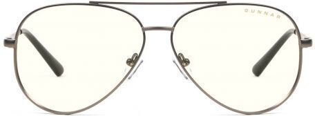 Ochelari de joc Gunnar Maverick Gunmetal Liquet, argintii, cu protecție împotriva luminii albastre